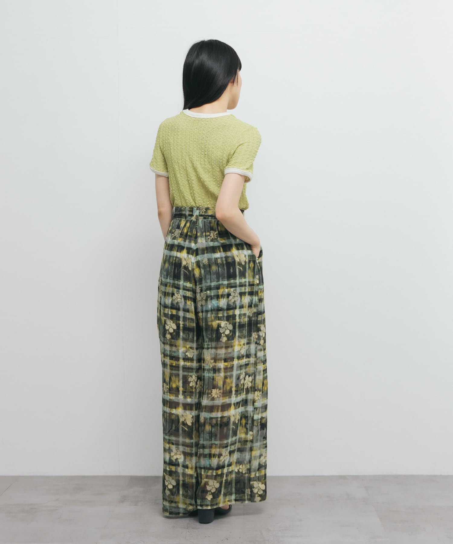  「バイカラーレースTEE」|Tシャツ・カットソー|