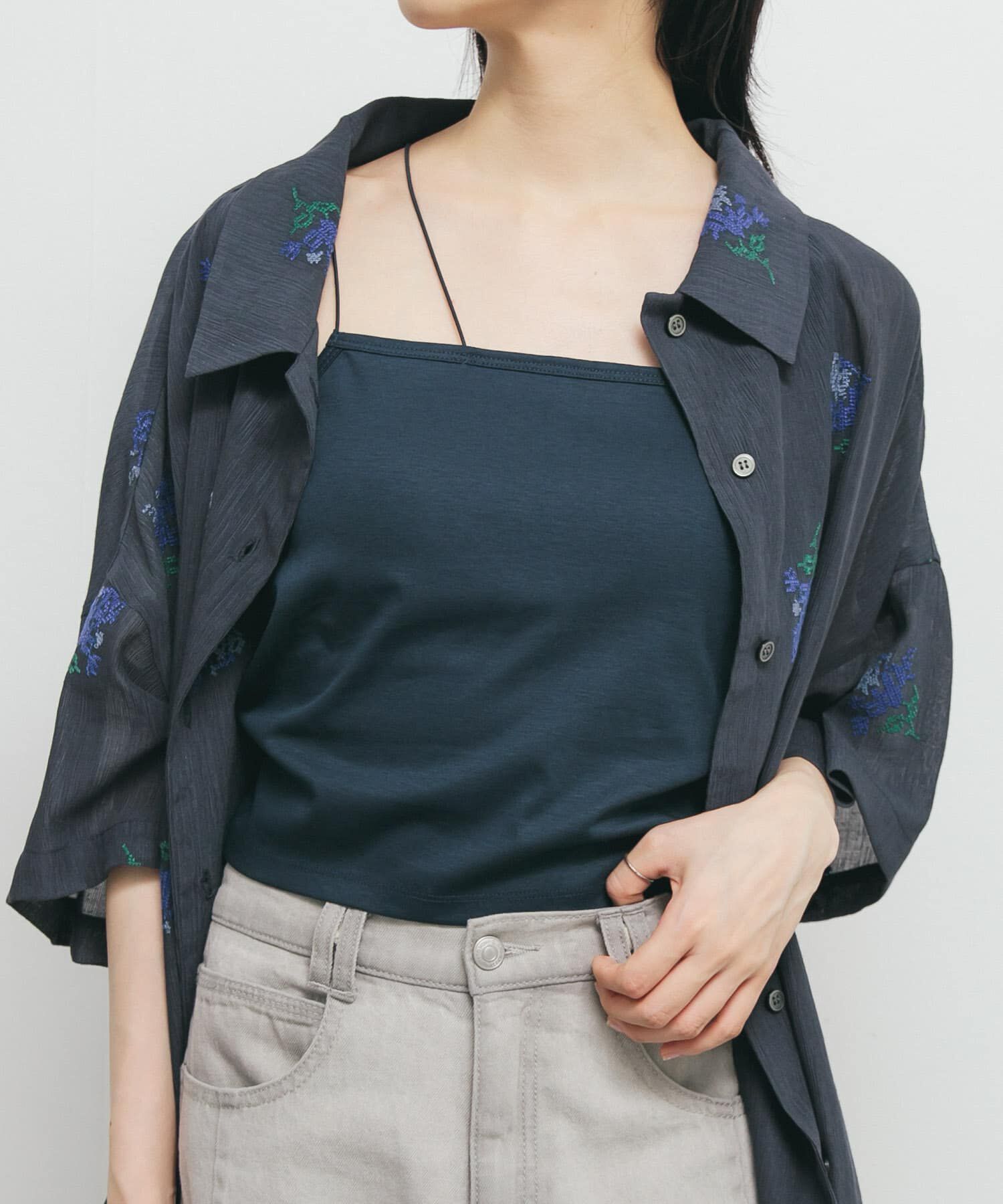  「アシンメトリーカップ付キャミ」|キャミソール|