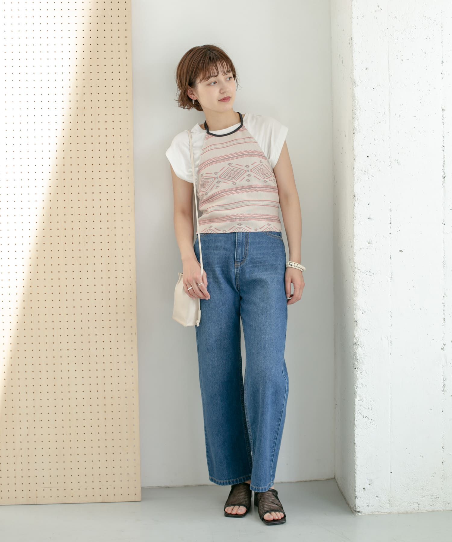  「エスニック柄ホルターネックキャミソール」|キャミソール|