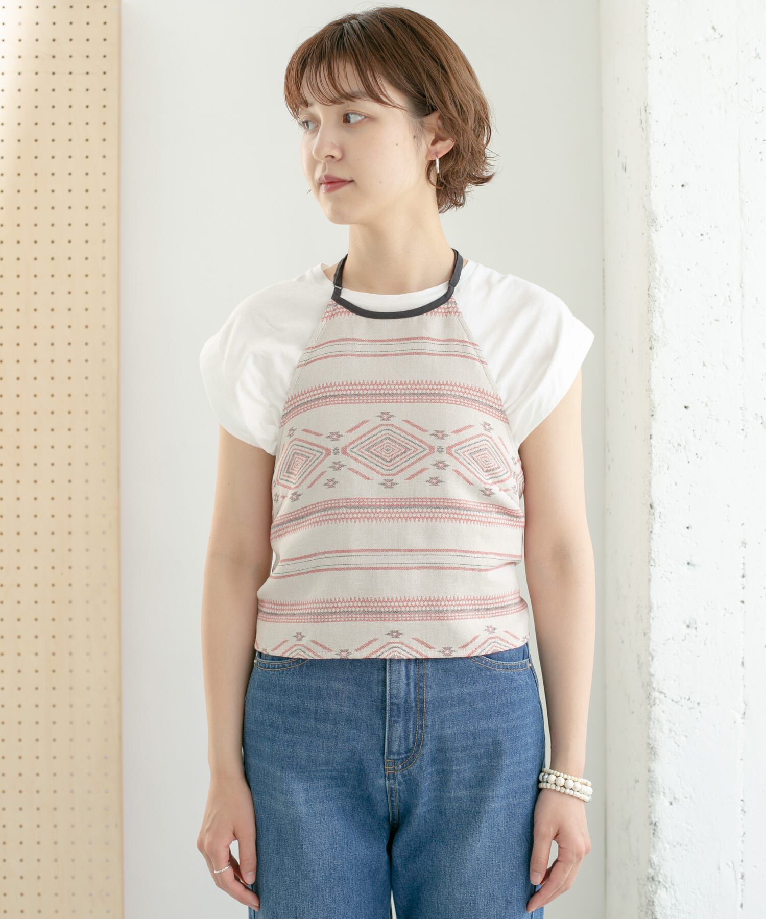  「エスニック柄ホルターネックキャミソール」|キャミソール|