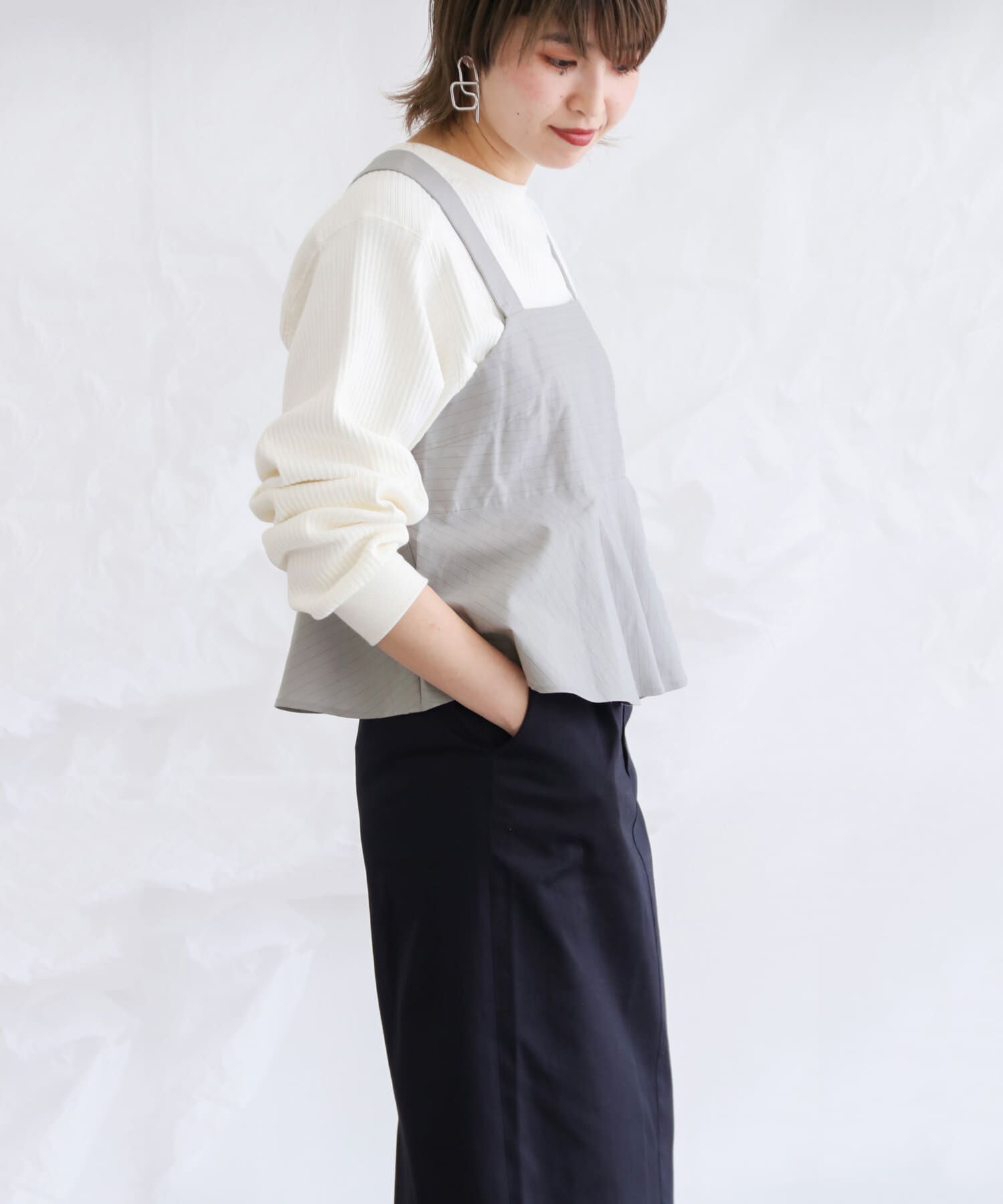  「ストライプアシンメトリーキャミソール&there4;」|キャミソール|