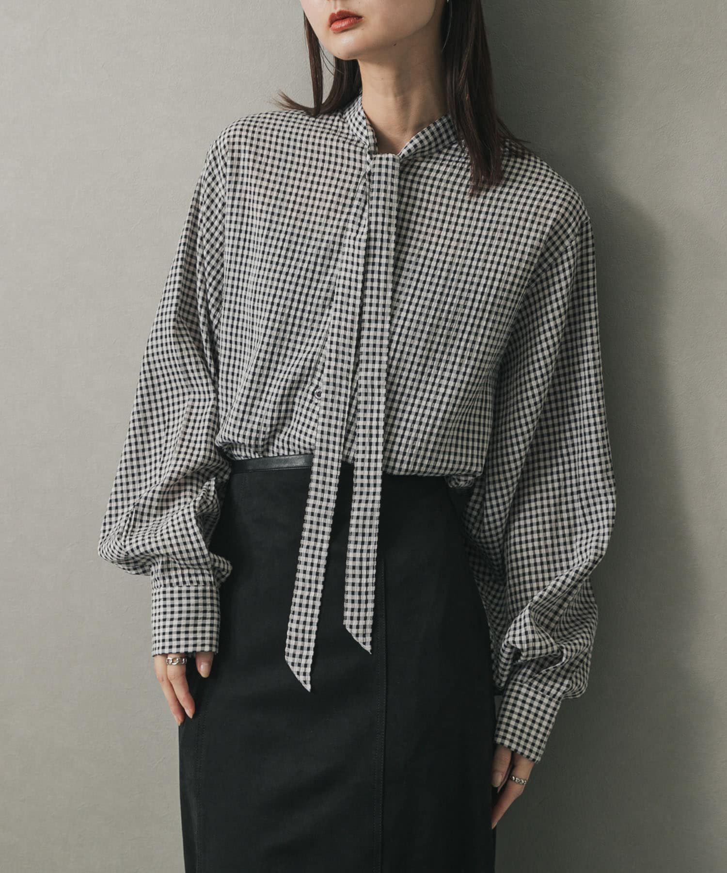 SENSE OF PLACE by URBAN RESEARCH「ボウタイブラウス」|シャツ・ブラウス|ブラック系その他