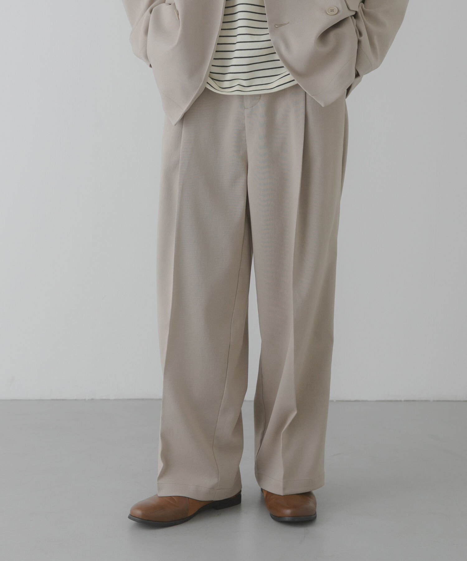 SENSE OF PLACE by URBAN RESEARCH「『イージーケア/速乾』リネンライクタックワイドスラックス」|その他|