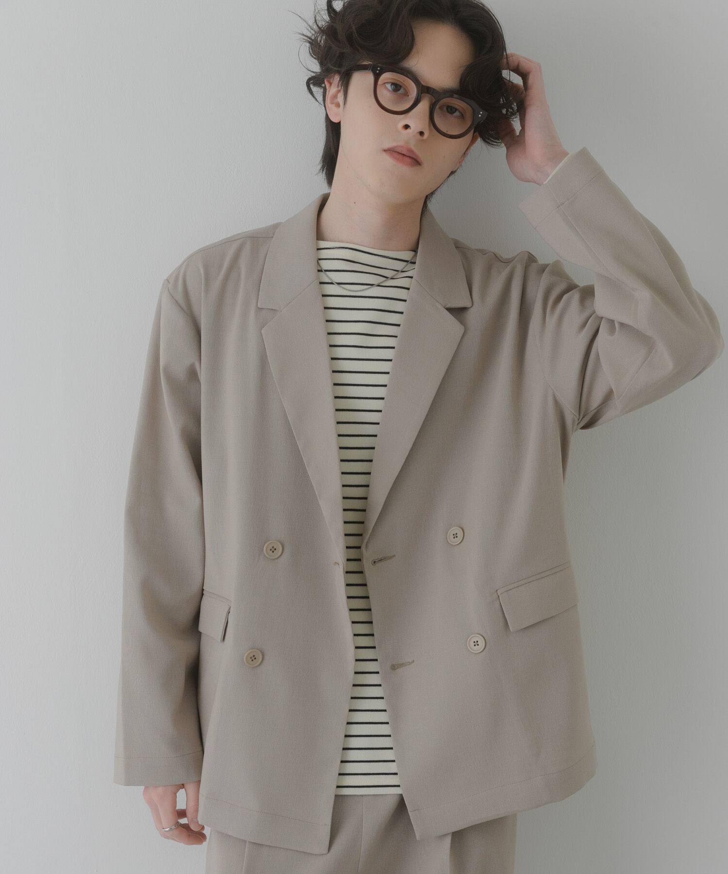 SENSE OF PLACE by URBAN RESEARCH「『イージーケア/速乾』リネンライクダブルテーラードジャケット」|その他|