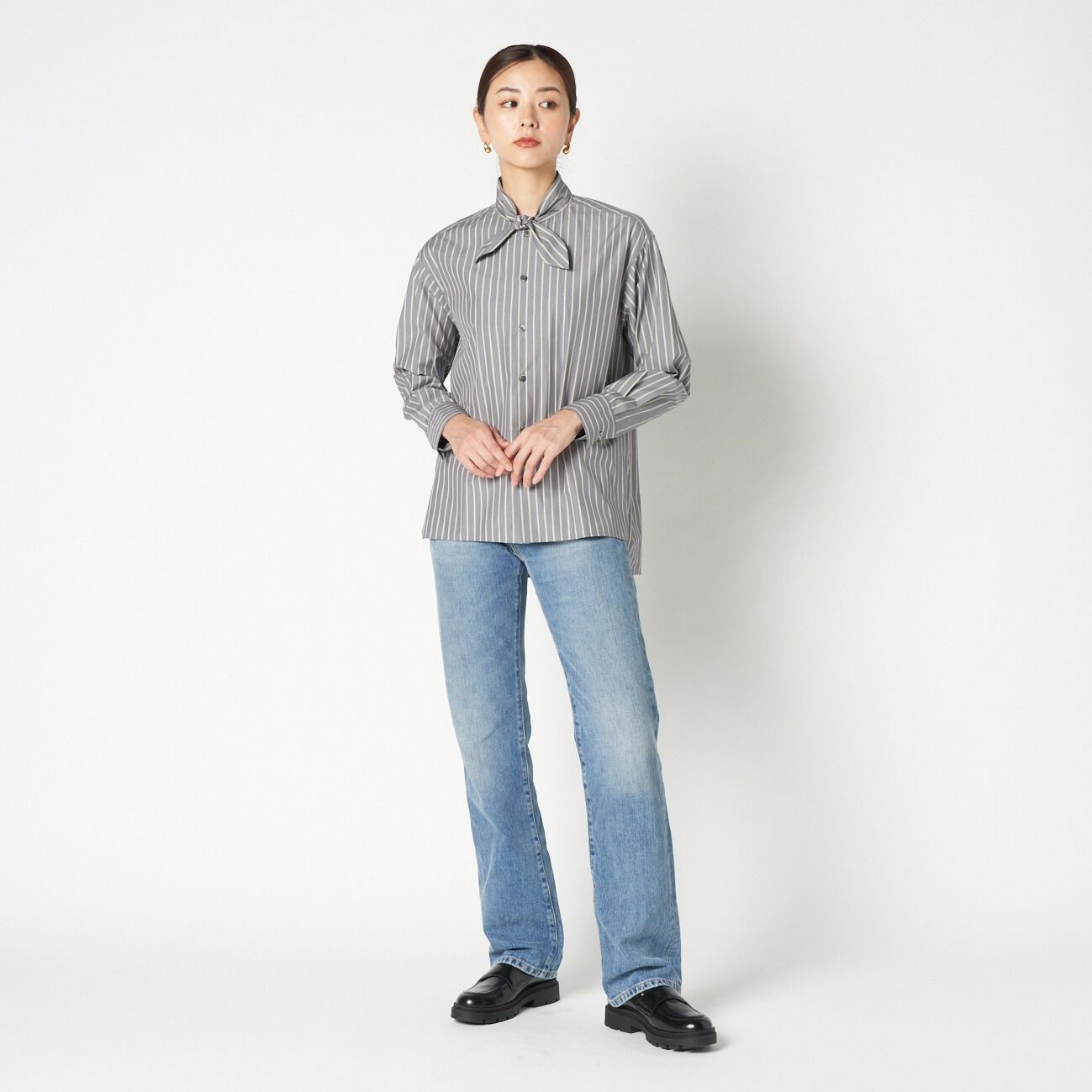 HELIOPOLE「HELIOPOLE SCARF COLLAR SHIRT」|シャツ・ブラウス|