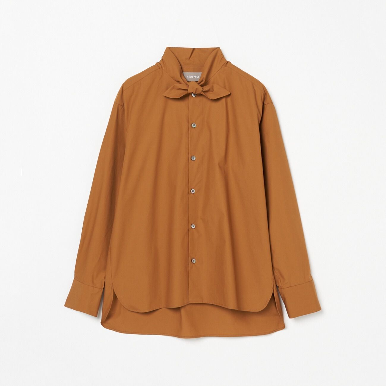 HELIOPOLE「HELIOPOLE SCARF COLLAR SHIRT」|シャツ・ブラウス|キャメル