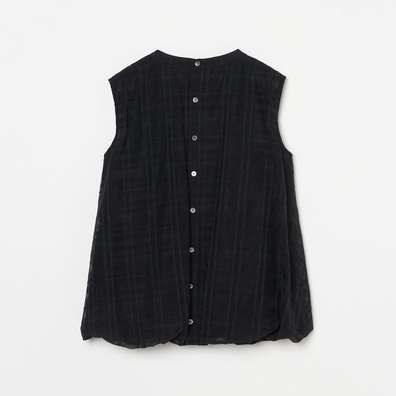 HELIOPOLE「HELIOPOLE CHECK BALLOON HEM BLOUSE」|シャツ・ブラウス|