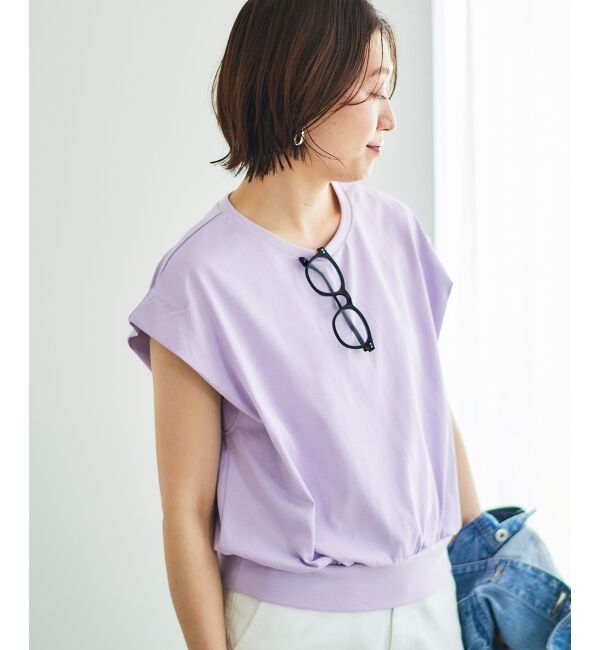  「コットンタックショルダーTシャツ」|Tシャツ・カットソー|