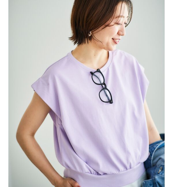  「コットンタックショルダーTシャツ」|Tシャツ・カットソー|