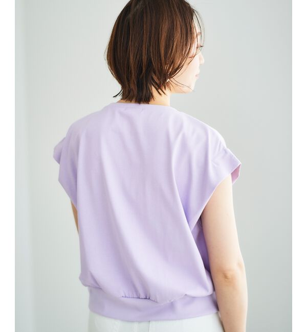  「コットンタックショルダーTシャツ」|Tシャツ・カットソー|