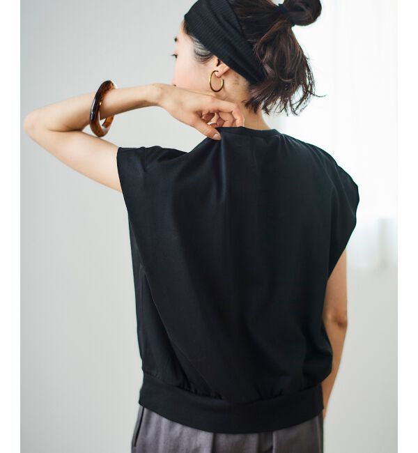  「コットンタックショルダーTシャツ」|Tシャツ・カットソー|