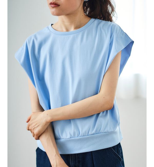  「コットンタックショルダーTシャツ」|Tシャツ・カットソー|