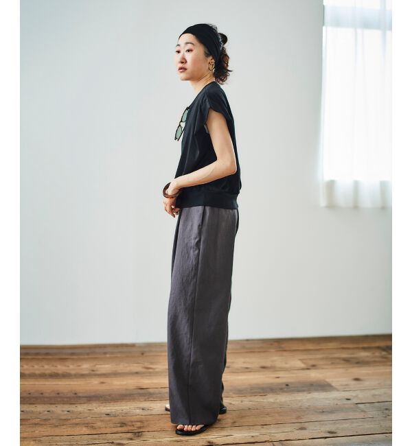  「コットンタックショルダーTシャツ」|Tシャツ・カットソー|