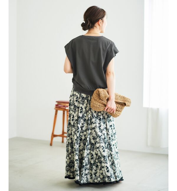  「コットンタックショルダーTシャツ」|Tシャツ・カットソー|