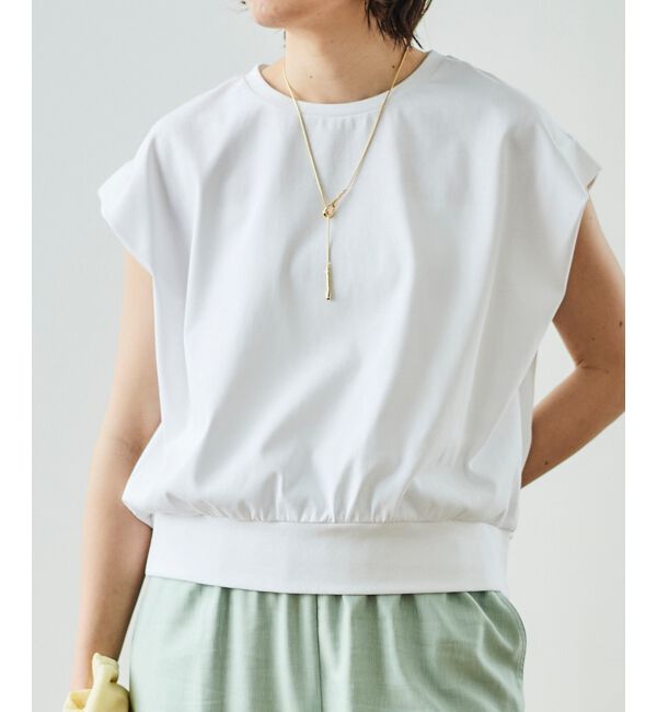  「コットンタックショルダーTシャツ」|Tシャツ・カットソー|