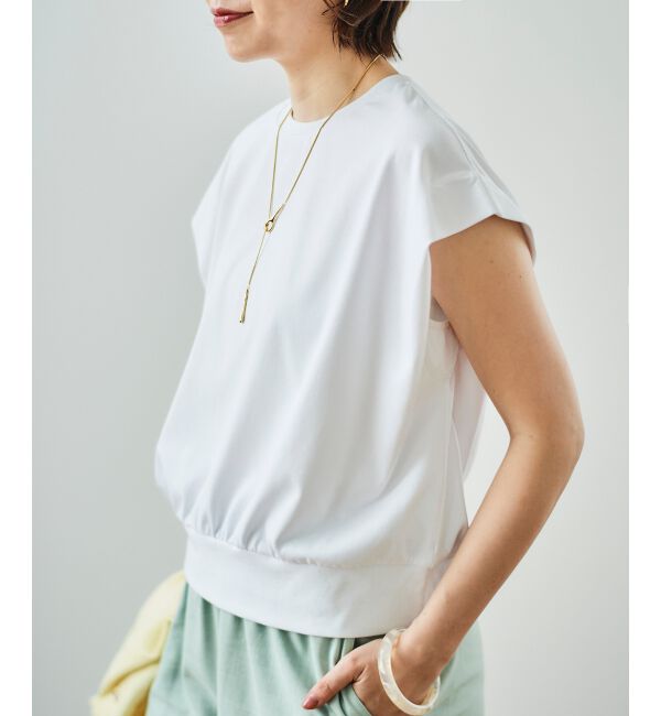  「コットンタックショルダーTシャツ」|Tシャツ・カットソー|