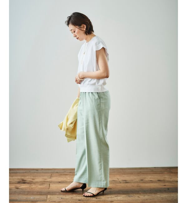  「コットンタックショルダーTシャツ」|Tシャツ・カットソー|