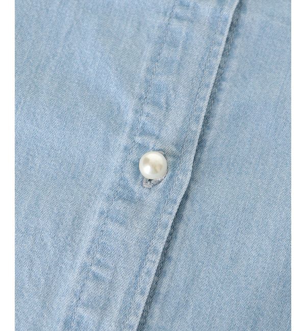  「スタンドネックパールボタンハーフスリーブシャツ」|シャツ・ブラウス|