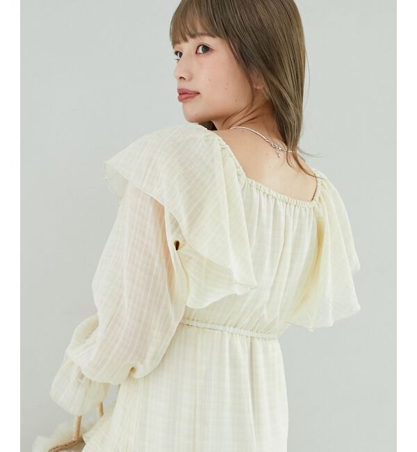 MAJESTICLEGON「エアリーフリルロングワンピース」|ワンピース|