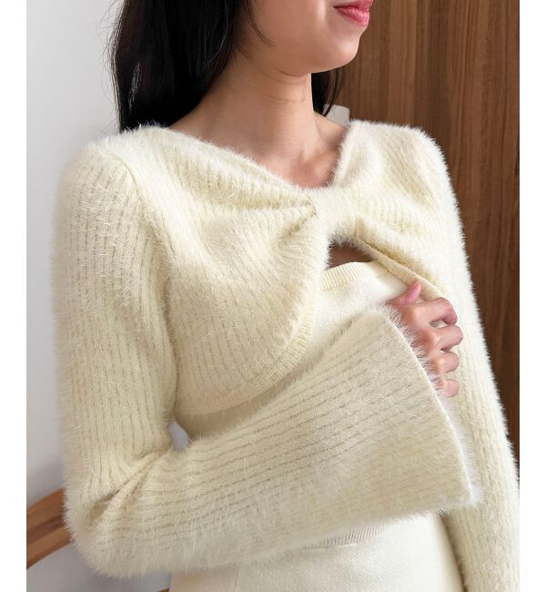  「リボンボレロドッキングニットワンピ」|ワンピース|