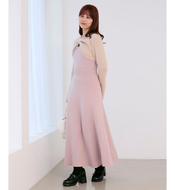  「リボンボレロドッキングニットワンピ」|ワンピース|