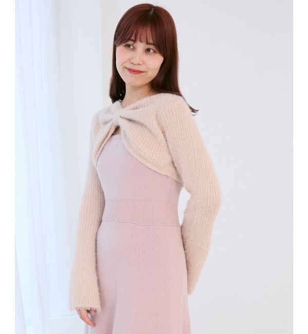  「リボンボレロドッキングニットワンピ」|ワンピース|