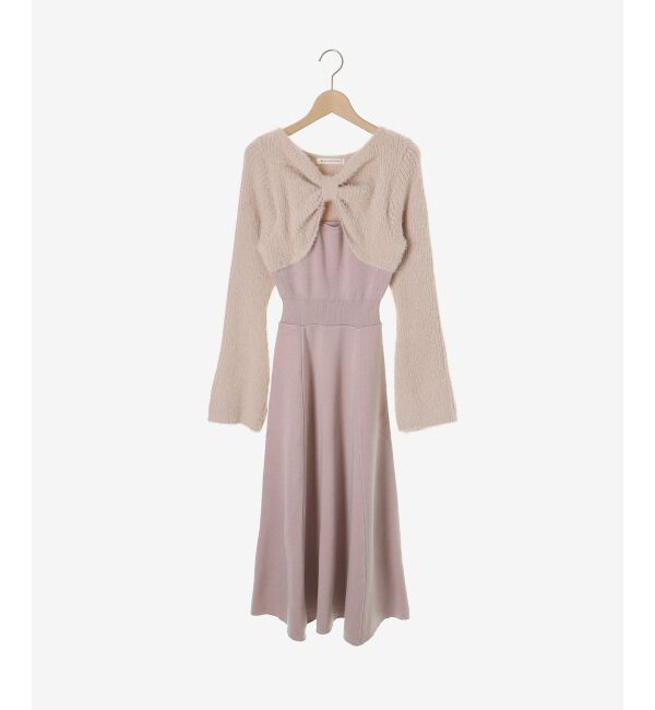  「リボンボレロドッキングニットワンピ」|ワンピース|