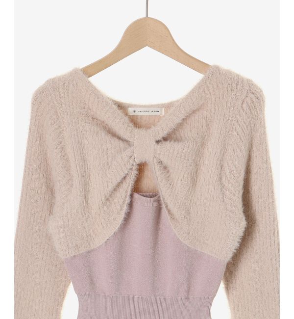  「リボンボレロドッキングニットワンピ」|ワンピース|