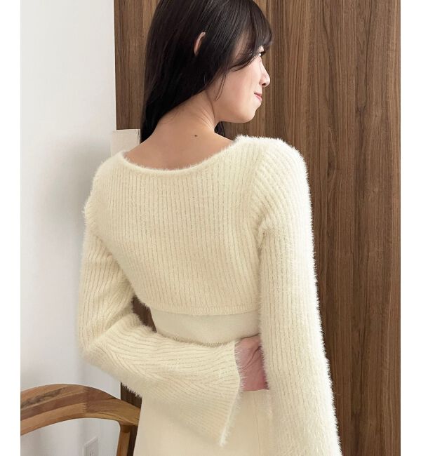  「リボンボレロドッキングニットワンピ」|ワンピース|