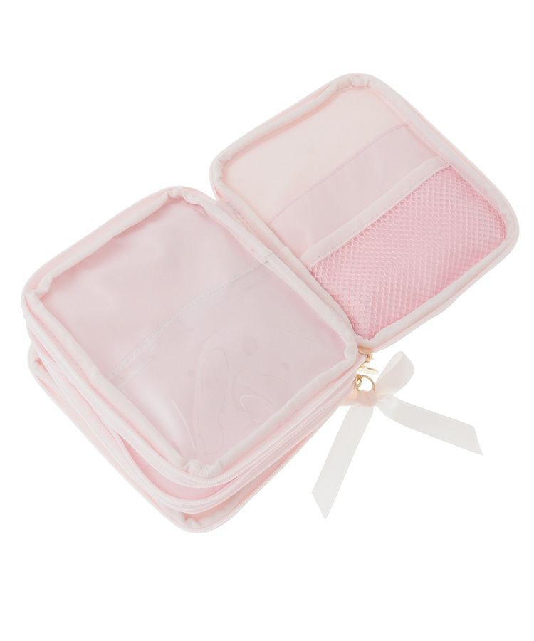 Maison de FLEUR「リボンプリントマルチケース」|ポーチ|