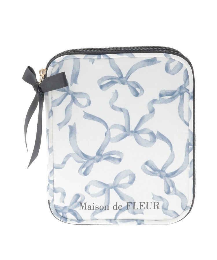 Maison de FLEUR「リボンプリントマルチケース」|ポーチ|