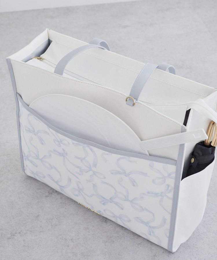 Maison de FLEUR「リボンプリントスクエアトートバッグ」|トートバッグ|