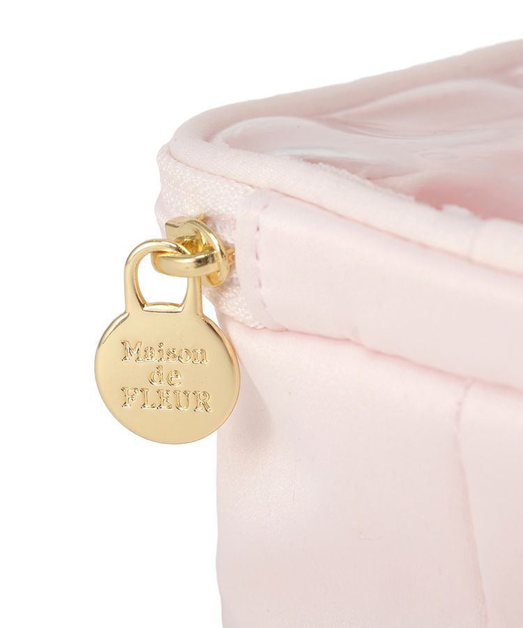 Maison de FLEUR「ビジューリボンクリアポーチS」|ポーチ|