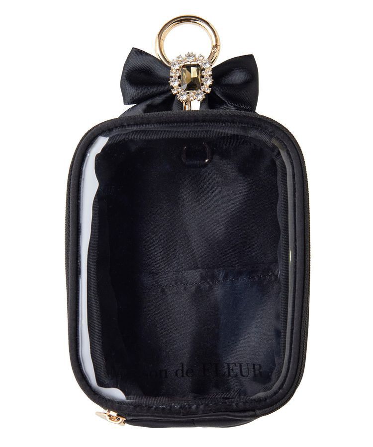 Maison de FLEUR「ビジューリボンクリアポーチS」|ポーチ|