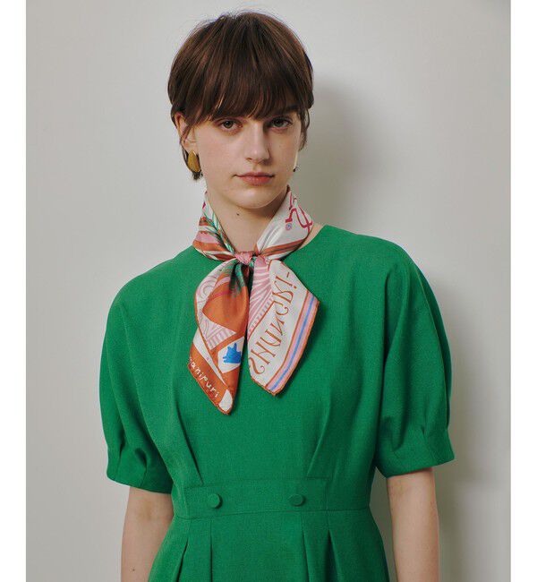 allureville/リネンライクタッキングワンピース