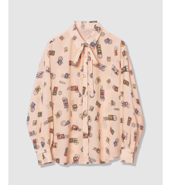 LOULOU WILLOUGHBY「【LOULOU WILLOUGHBY】レタープリントシャツブラウス」|シャツ・ブラウス|