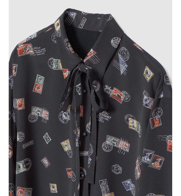 LOULOU WILLOUGHBY「【LOULOU WILLOUGHBY】レタープリントシャツブラウス」|シャツ・ブラウス|