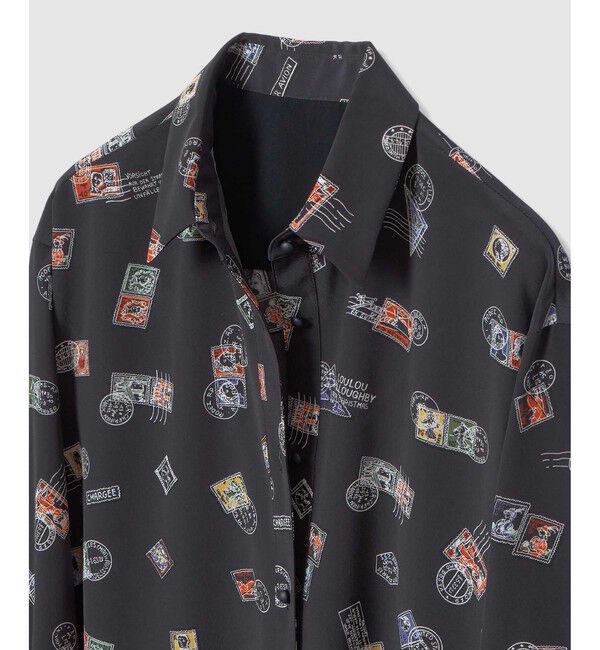 LOULOU WILLOUGHBY「【LOULOU WILLOUGHBY】レタープリントシャツブラウス」|シャツ・ブラウス|