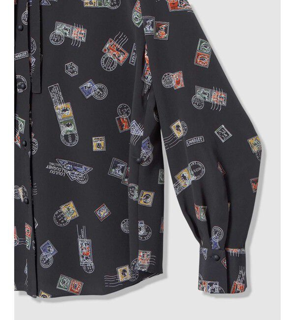 LOULOU WILLOUGHBY「【LOULOU WILLOUGHBY】レタープリントシャツブラウス」|シャツ・ブラウス|