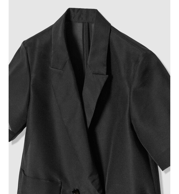 LOULOU WILLOUGHBY「【LOULOU WILLOUGHBY】スパンオーガンハーフスリーブジャケット」|テーラードジャケット|