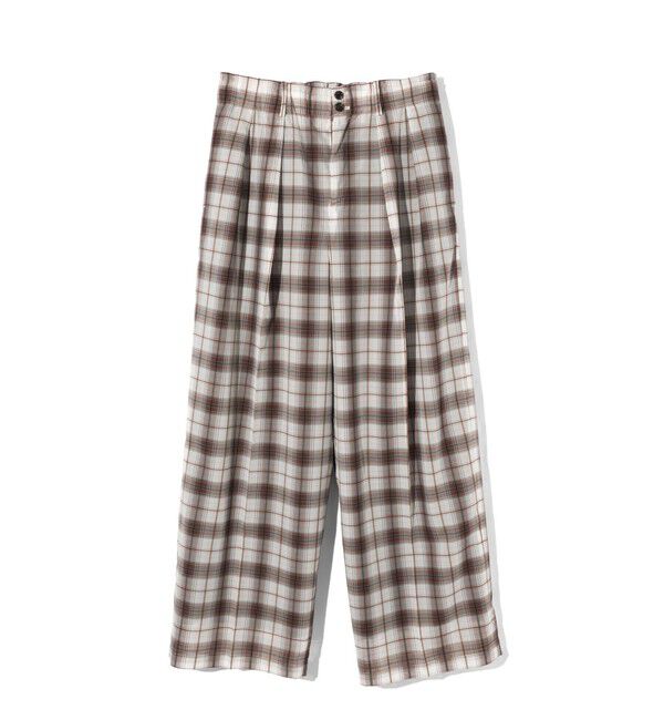 MIDIUMISOLID「MIDIUMISOLID Men&rsquo;s シアーチェックテーパードパンツ」|その他|