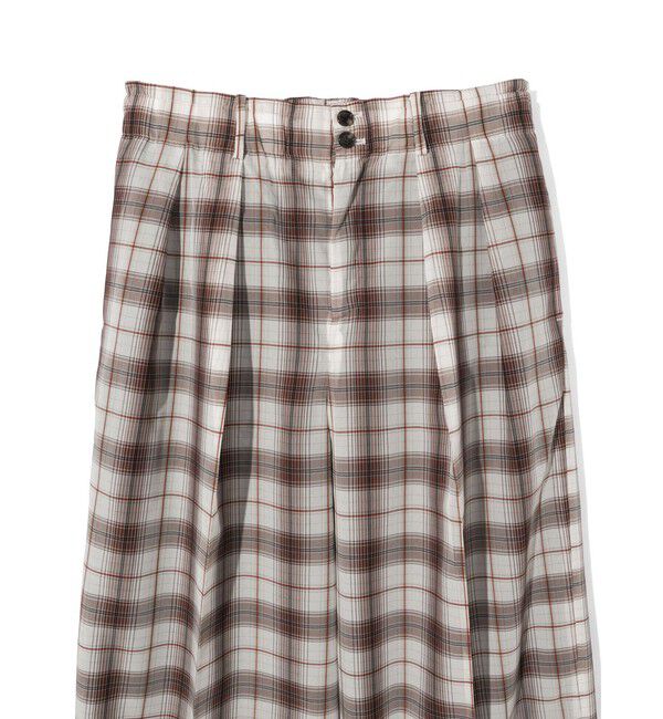 MIDIUMISOLID「MIDIUMISOLID Men&rsquo;s シアーチェックテーパードパンツ」|その他|