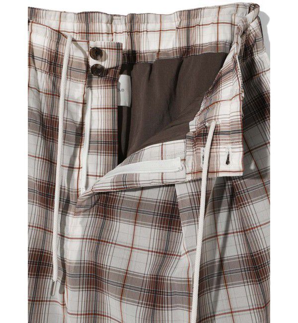 MIDIUMISOLID「MIDIUMISOLID Men&rsquo;s シアーチェックテーパードパンツ」|その他|