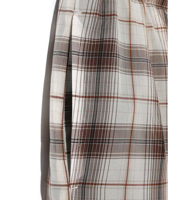 MIDIUMISOLID「MIDIUMISOLID Men&rsquo;s シアーチェックテーパードパンツ」|その他|