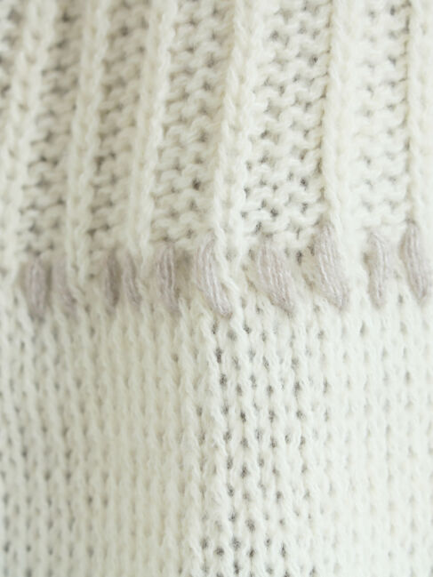 Samansa Mos2「ラウンド切替ステッチ前後2WAYニット」|カーディガン|