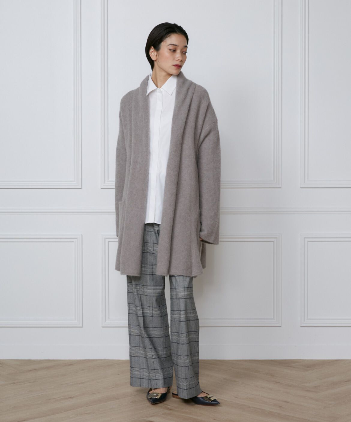 INED「《大きいサイズ》ハンマースリーブブラウス」|シャツ・ブラウス|