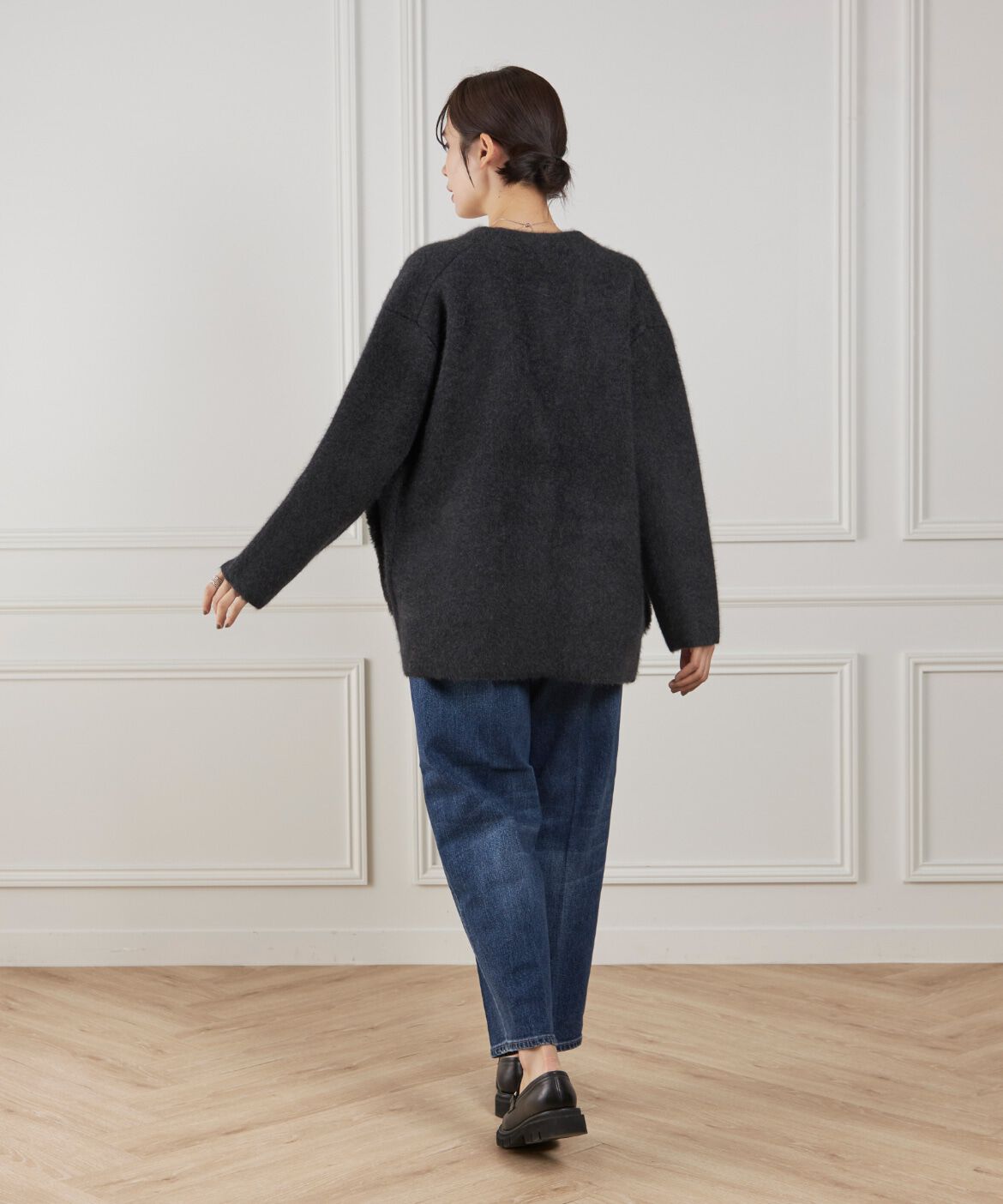 Le Souk「《45th限定企画》ラクーン接結編みニットジャケット」|カーディガン|