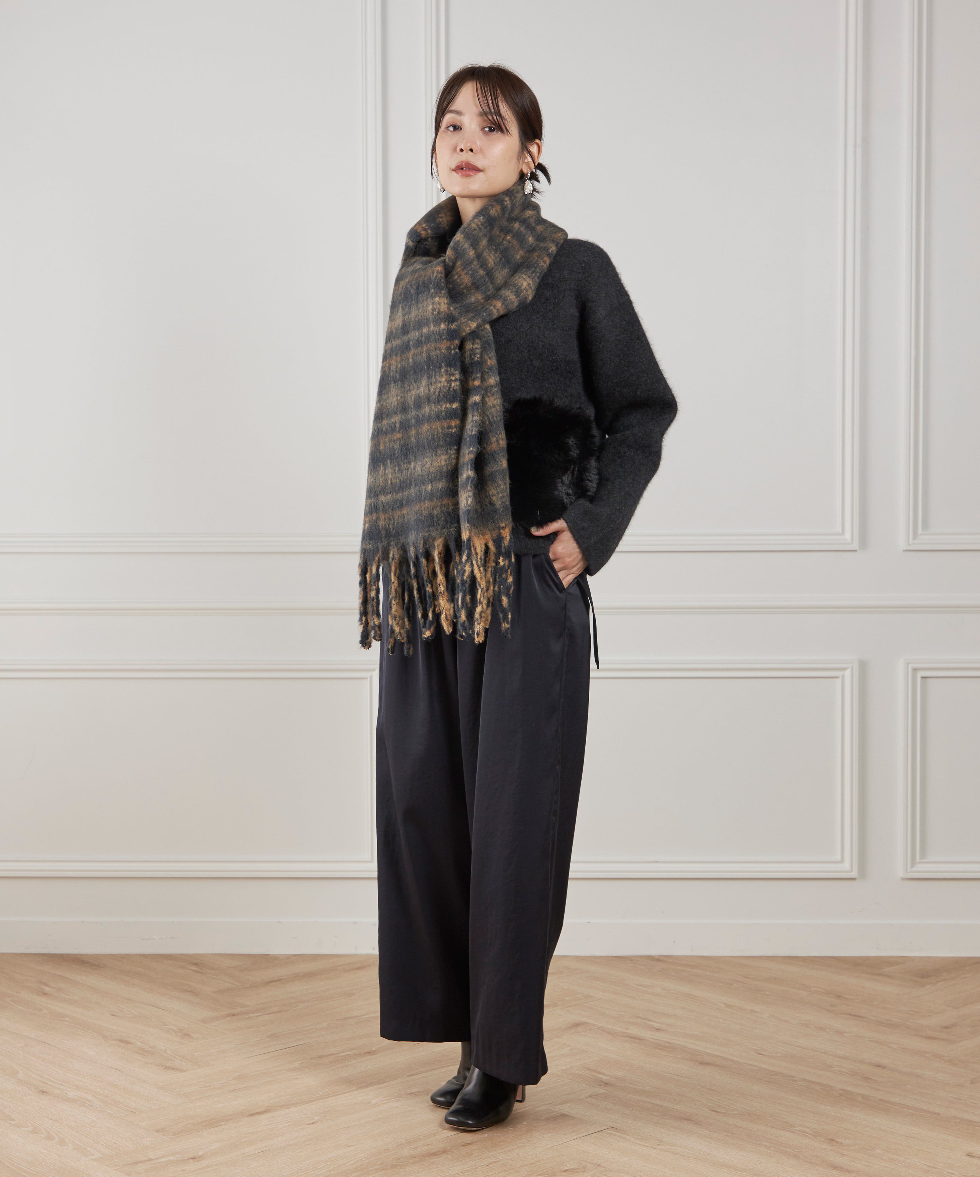 Le Souk「ブークレー トーナルチェック マフラー　」|ストール|