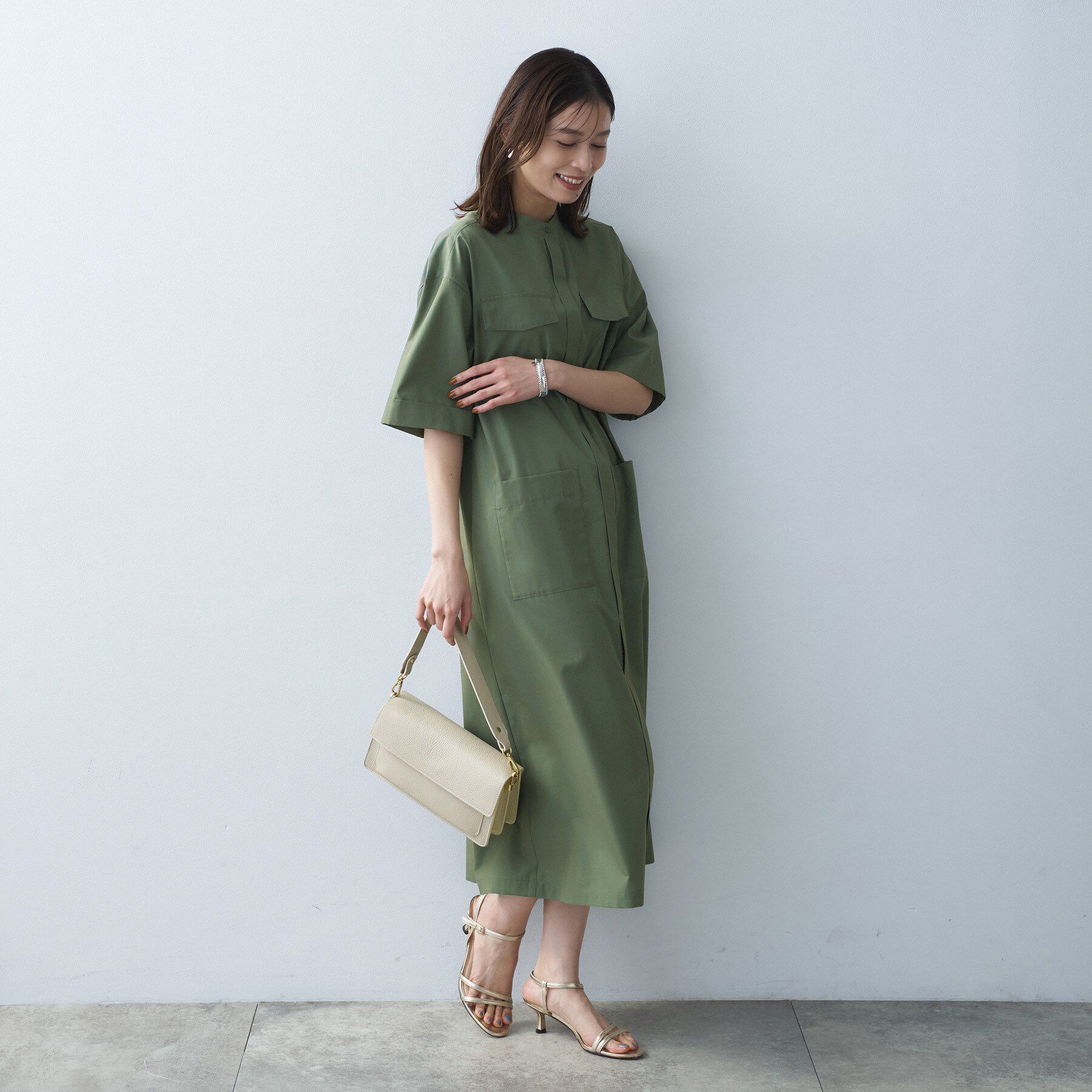 UNTITLED「シャンブレーシャツワンピース」|ワンピース|