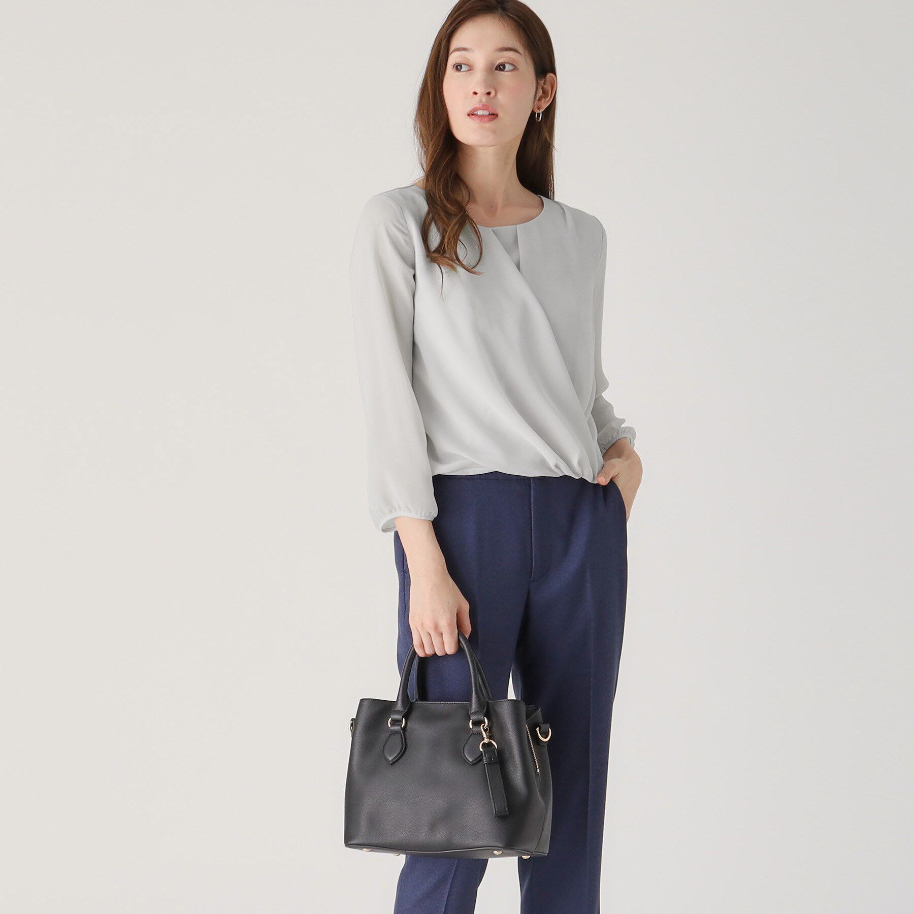 COUP DE CHANCE「【洗える／日本製／通勤】カシュクール風ブラウス」|シャツ・ブラウス|